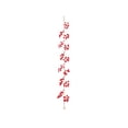 thumbnail image 2 of Artificial Christmas Berry Rattan Decorative Wrapping 1 Meter - Plastic Indoor Holiday Decor with Berry Clusters for Mantels, Windows and Doorways Red, 2 of 6