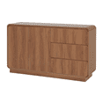 thumbnail image 5 of Hassch 55 Inch Buffet Sideboard with 2 Doors and 3 Drawers, Coffee Bar Cabinet, Modern Storage Cabinet, Credenza for Kitchen, Dining Room, Living Room, Walnut, 5 of 10