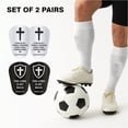 thumbnail image 2 of WIRESTER 2 Pairs Mini Soccer Shin Guards 3.9×2.4 in, Lightweight Protective Football Pads for Men, Women & Kids – Christian Bible Verses Philippians 4:13 & Christian Quotes Psalm 18:2, 2 of 6