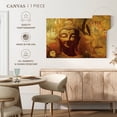 thumbnail image 5 of Elephant Stock Lotus Floral Buddha Wall Art - Horizontal Canvas Wall Art - Living Room Wall Decor - People Canvas - Brown And Orange Decor - 12" x 8", 5 of 8