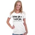 thumbnail image 3 of Shine Like Diamond Sparkle Unique Womens Fitted Plus Size Graphic Tee Brisco Brands 2X, 3 of 5