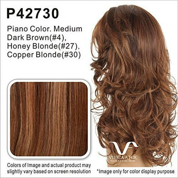 Vivica A. Fox HW370-V Synthetic Fiber, 3/4 Half Wig in Color P42730
