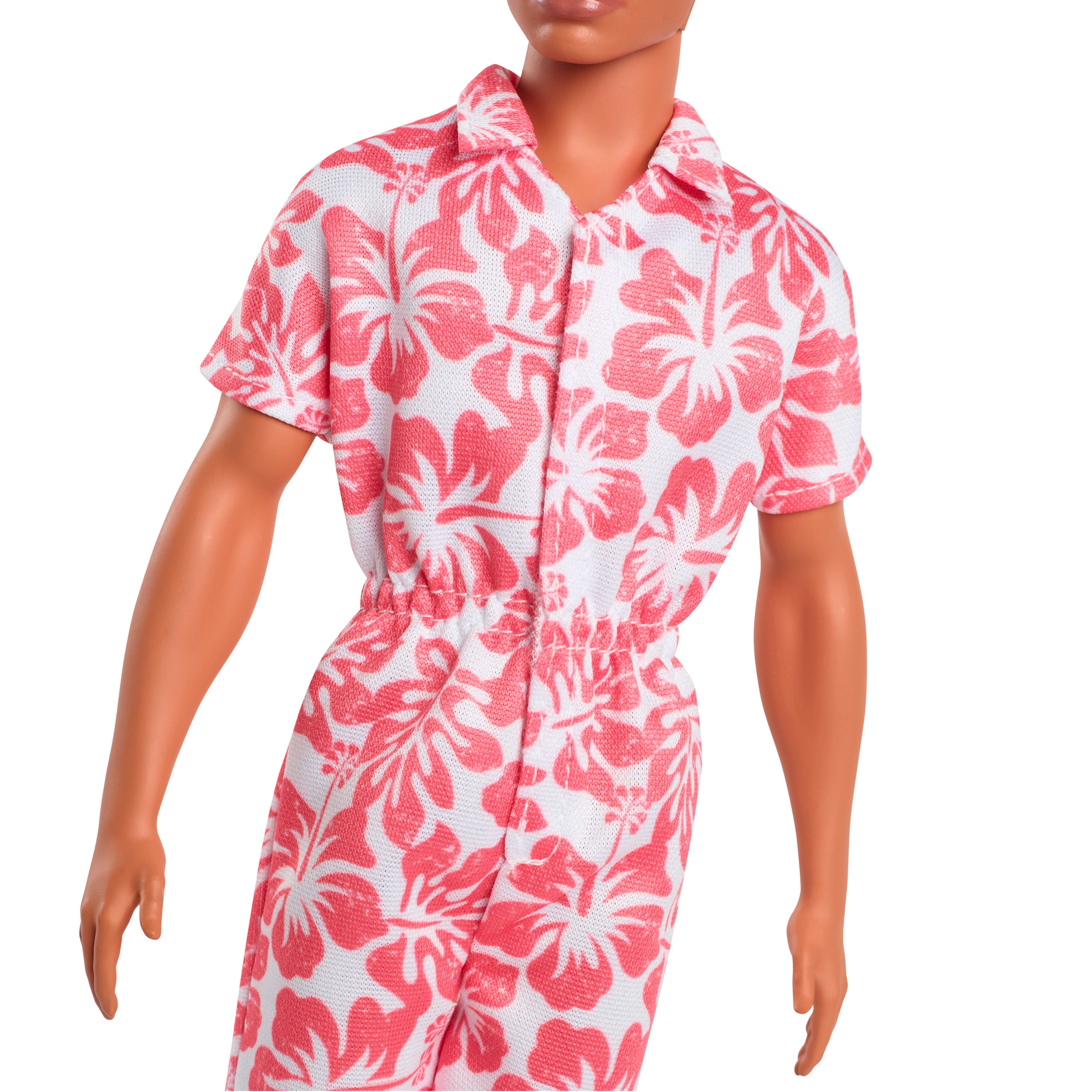 Barbie Fashionistas Ken Doll 235 in Hawaiian Print Jumpsuit with Green Sandals, Brown Hair