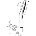 thumbnail image 3 of hansgrohe 04541820 Brushed Nickel Select E 120 AIR 3-Jet SAM Showerhead Set, 3 of 7