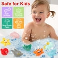 LotFancy 8Pcs Ocean Bath Toys for Toddler Infant, No Hole Mold Free