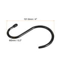 thumbnail image 2 of Unique Bargains 4' S Shaped Hooks, 6 Pack Multipurpose S Hanging Hooks, Black, 2 of 5
