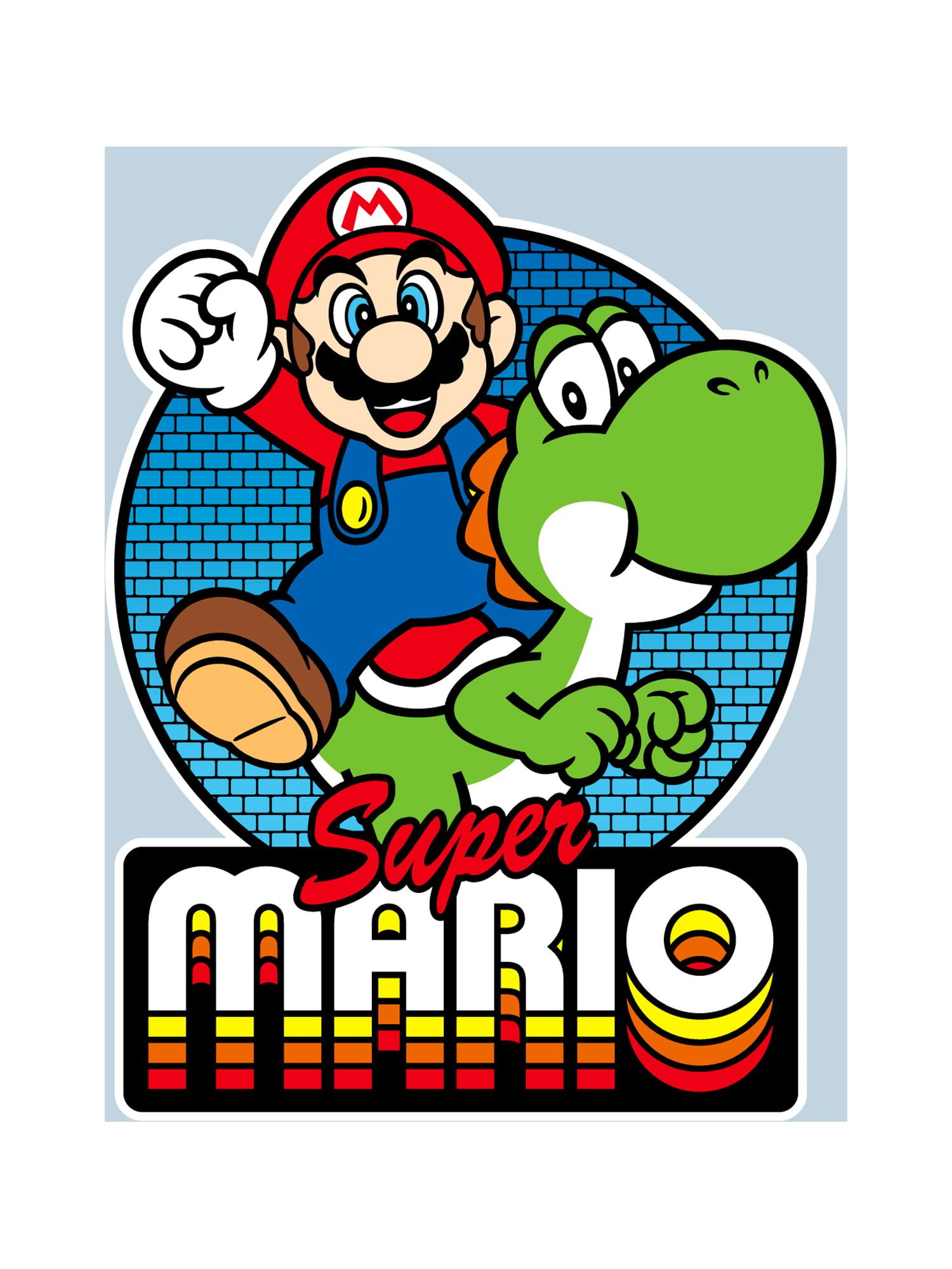 Nintendo Girls Super Mario and Yoshi, Crew Neck, Short Nintendo Girls Super Mario and Yoshi, Crew Neck, Short