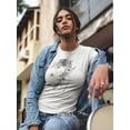 thumbnail image 2 of Beautiful Floral Lady, Butterfly T-Shirt Women -Image by Shutterstock, Female XX-Large, 2 of 4