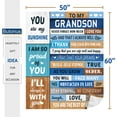 thumbnail image 3 of Grandson Gifts from Grandma Grandpa,to My Grandson Blanket 60”x50”,Grandson Birthday Gifts,Gifts for Grandson from Grandma Grandpa,Valentines Day Birthday Graduation for Grandson, 3 of 6