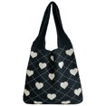 thumbnail image 3 of Bolso Mano Ganchillo para Mujer Playa Verano Con Patrón Corazón Punto Viajes(D), 3 of 9