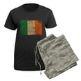 thumbnail image 5 of CafePress - Ireland Flag Women's Dark Pajamas - Women's Short Sleeve Print T-Shirt and Pants Dark Cotton Pajama Set, 5 of 7