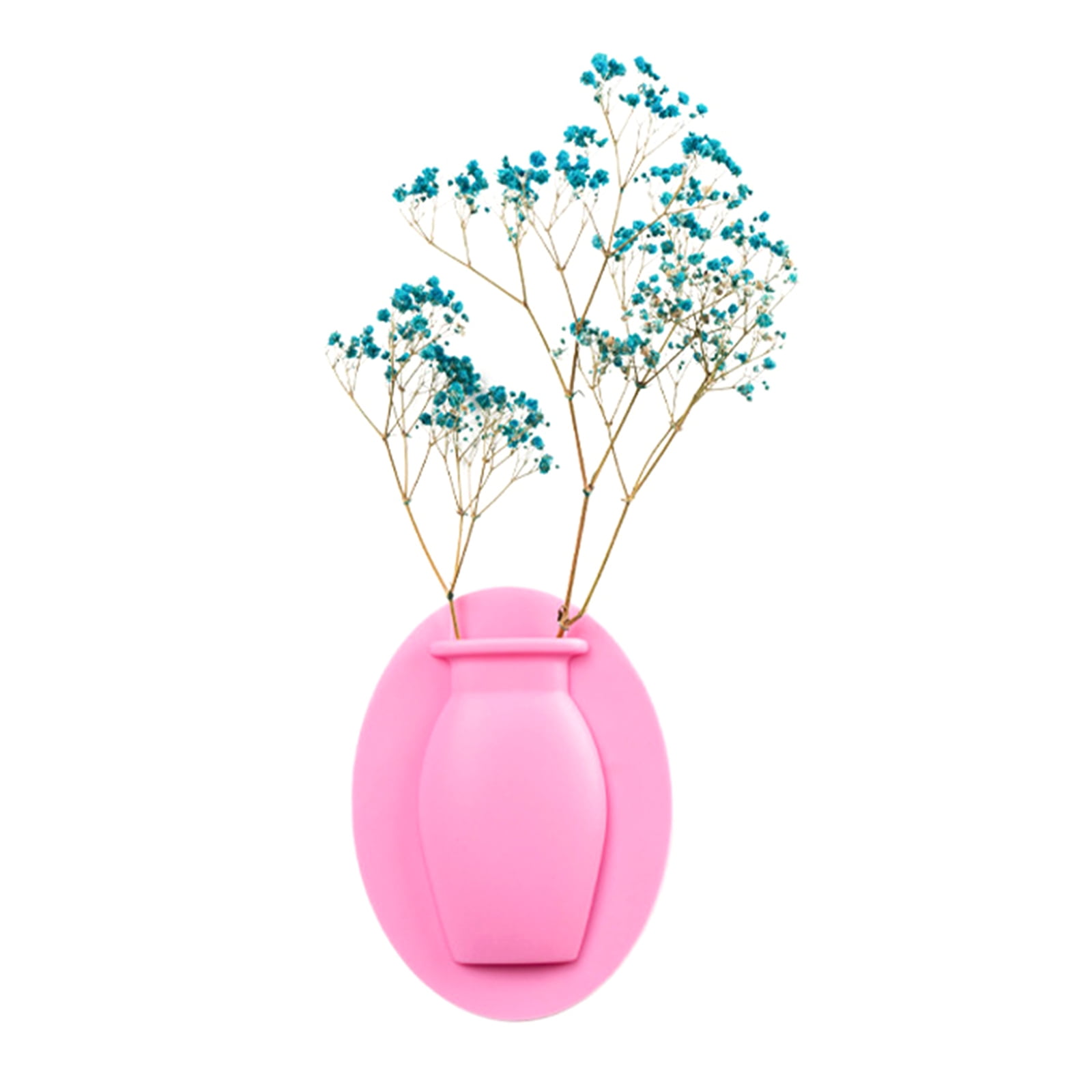 Magic Rubber Silicone Sticky Flower Wall Mounted Vase Container Bottle Storage 