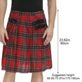 thumbnail image 4 of Vjnyvs Scottish Plaid Kilt Scottish Pleated Tartan Skirt Kilts Clothing Traditional Skirt for Men, 4 of 7