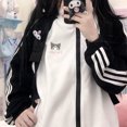thumbnail image 4 of Sanrio-uniforme de béisbol de Hello Kitty, chaqueta de cuello alto con cremallera, estilo universitario, Kawaii, informal, deportivo, Kuromi, dibujos animados, 4 of 4