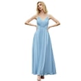 thumbnail image 1 of ANGEL FASHIONS Women Spaghetti strap V Neck A-line Prom Dress Small, 1 of 7