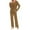 Brown, variant on Cavosen Womens Pajamas Set Sleepwear Casual with Pocket 2 Piece Outfit Sets Long Pants Long Sleeve Sleepshirts Pjs Pleated Solid Nightwear Casual Homewear Fall Winter Clothes