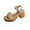 Khaki, variant on Heeled Sandals for Women Chunky Block Heel Flatform Open Toe Adjustable Buckle Strap Summer Sandals Khaki