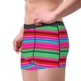 thumbnail image 2 of Susaid Colorful Mexican Stripes Print Men's Mesh Boxer Briefs Cooling Breathable Sports Underwear Wide Waistband Boxer Briefs W/Fly-Small, 2 of 5