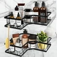 thumbnail image 1 of Shower Shelf - Corner - No Drilling Required - Corner - 11.5247, 13726cm - (Black) Set of 2, 1 of 5
