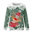 thumbnail image 4 of Girls Pullover Ugly Christmas Sweatshirt With Deer Print Long Sleeve Hooded Casual Top For Everyday Wear, 4 of 4