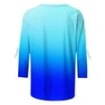 thumbnail image 4 of Qulqfy Women's Plus Size Tops 3/4 Length Sleeve Spring Shirts Casual with Bow Fall Crew Neck Graphic Tops Womens Blouses 4XL, 4 of 5