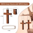 thumbnail image 5 of Osdhezcn 70Pcs Wooden Crossed Necklace Pendant with Beaded Chain for Religious Event, 5 of 9