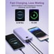 thumbnail image 4 of Cargador portátil Power Bank de 1200 mAh con cables integrados, color morado, 4 of 8
