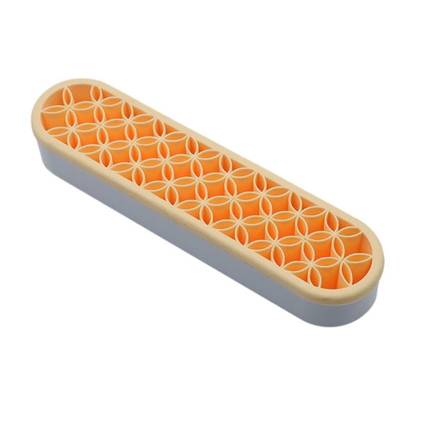 Maoww Porte-Brosse Élégant pour Rangement Cosmétique Boîte de Rangement Cosmétique Étanche Jaune 1Set