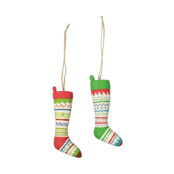 Xmas Stocking Handmade Christmas Xmas Ornament Set of 2