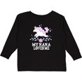 thumbnail image 3 of Inktastic My Nana Loves Me Unicorn Girls Long Sleeve Toddler T-Shirt, 3 of 5