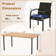 thumbnail image 3 of Costway 7PCS Patio Rattan Dining Set W/ Cushion Umbrella Hole Navy, 3 of 11