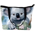 thumbnail image 2 of Koala Canvas Leather Mix Crossbody Bag 30x10.5x39cm Twill Sponge Jeanette Hand-Held Purse, 2 of 5