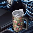thumbnail image 6 of 40oz Pioneer Flower Floral Print Pattern Insulated Tumbler with Handle, BPA-Free Leak Proof Lid and Straws, Double Wall Vacuum, Hot 12h/Cold 34h, 6 of 6