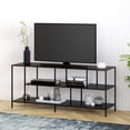 thumbnail image 4 of Evelyn&Zoe Winthrop Rectangular TV Stand with Metal Shelves for TV's up to 60" in Blackened Bronze, 4 of 7