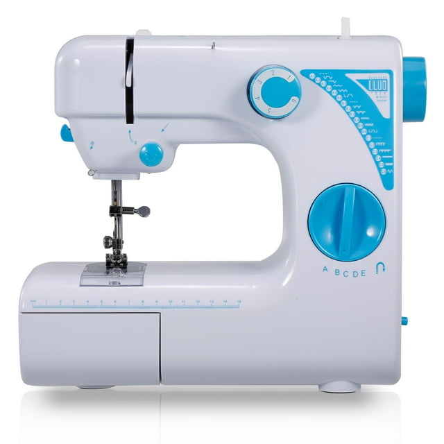 Graflsoa Portable Multi-Functional Electric Sewing Machine UFR-727 with 19 Stitch Options, 100-240V for Home Use, Ideal for Beginners and Experts, Blue Color, Compact Design