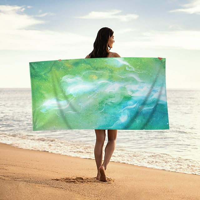 RXIRUCGD Microfiber Beach Towel Super Lightweight Multicolor Bath Towel Sandproof Beach Blanket Multi-Purpose Pool Towel For Adults and Kids Swim Towels For Adults