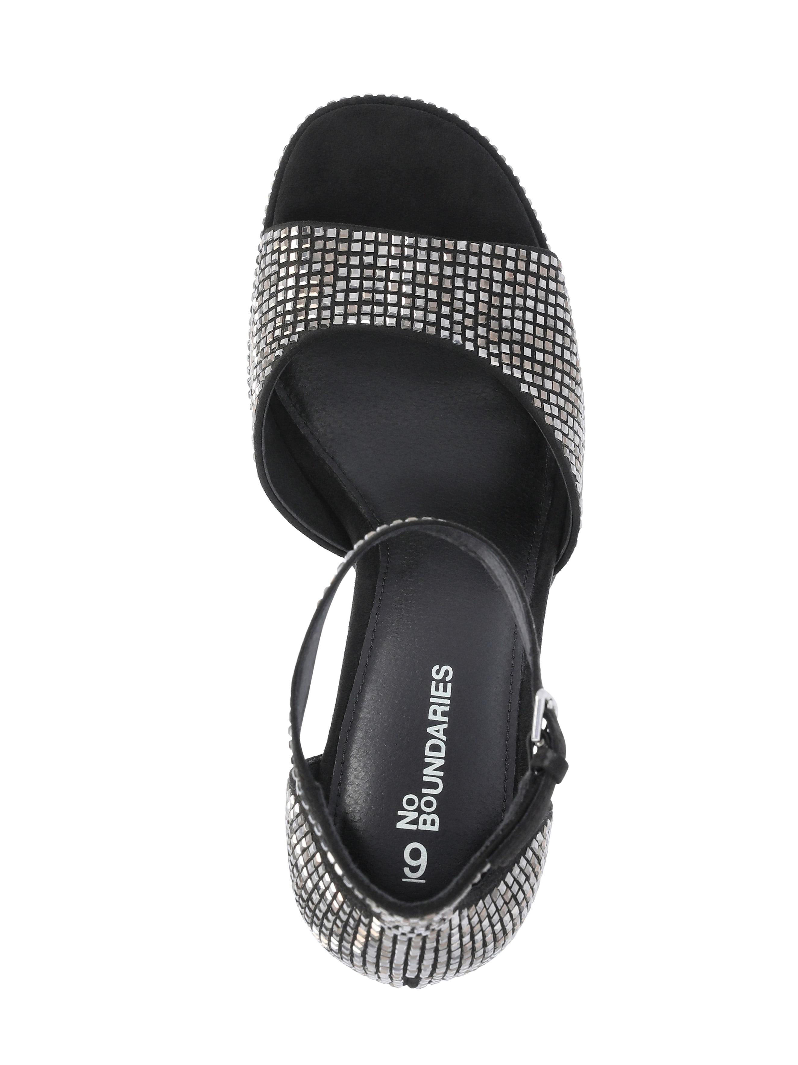 No Boundaries Women's Open Toe Platform Heels