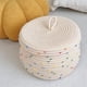 thumbnail image 3 of Cesta de almacenamiento de cuerda de algodón con tapa, caja de almacenamiento de escritorio, cesta para guardar llaves, cesta tejida para guardar maquillaje, ropa interior, 3 of 6