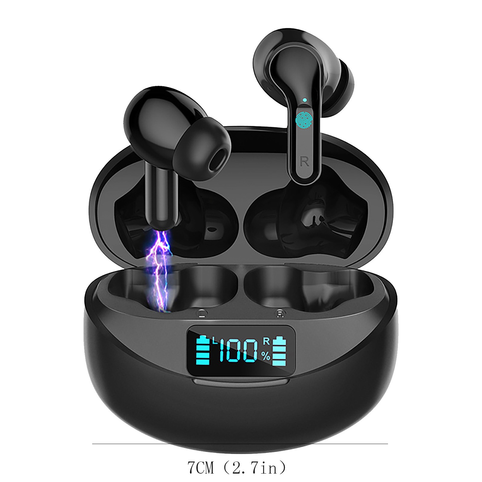 Earbuds Bluetooth Headphones 5.1 Sports Noise Cancelling Headset With