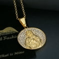 thumbnail image 4 of NEGS 18K Gold Plated Virgin Mary Christian Miraculous Medal Pendant 20'' Chain Religious Benedict Our Lady of Guadalupe Amulet Stainless Steel Necklace for Women, 4 of 7