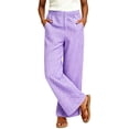 thumbnail image 3 of Women's Plaid Wide Leg Pants With Pockets For Casual And Daily Wear, 3 of 7