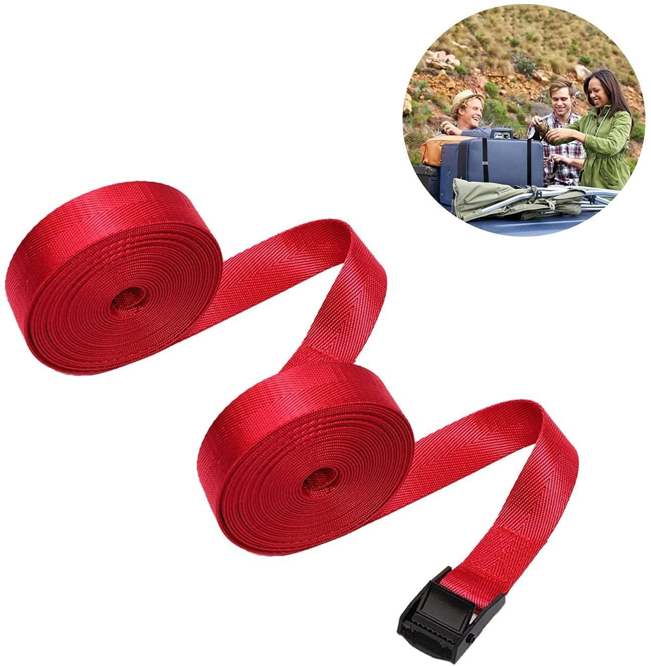 2Pcs Ratchet Straps Tie Down Roof Rack Straps Lashing Tension Belts