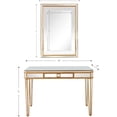 thumbnail image 2 of HomeRoots 396811 48 in. Mirror & Console Table, Antiqued Gold, 2 of 3