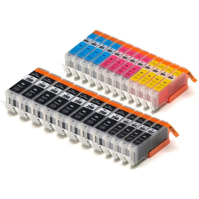 Zulu Inks® Compatible Ink Cartridge Replacement for PIXMA 24 Pack CLI-251 , CLI-251XL , PGI-250 , PGI-250XL 8 Big