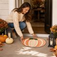 thumbnail image 5 of Trovenix Halloween Fall Thanksgiving Bath Mat Pumpkin Shaped Absorbent Non Slide Soft Doormat for Entryway Decor, 5 of 7