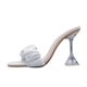 thumbnail image 2 of Copas de vino plisadas con punta abierta y extorsionadas sexy para mujer con sandalias Wmkox8yii  hj789, 2 of 5
