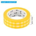 thumbnail image 2 of Uxcell Washi Tape 0.59 Inch x 10.93 Yards, 2 Roll Self Adhesive Grid Pattern Sticker Yellow, 2 of 6