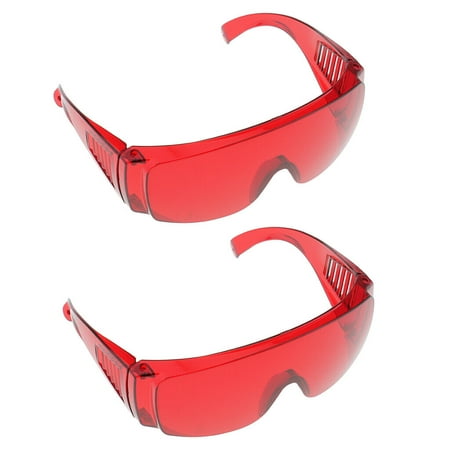 

2 Red Dental otective Safe Goggles e Glasses For Whitening Light Lamp