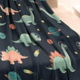 thumbnail image 3 of Dark Blue Dinosaurs Space Pattern Blanket,Comfortable Soft Flannel Throw Blanket,All Season,Warm Lightweight Blankets for Sofa Bed Couch Living Room Chair,30"x40", 3 of 4