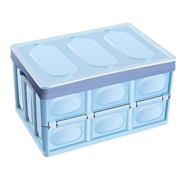 de almacenamiento plegables de plástico de 55L, caja que ahorra espacio para automóviles, camiones, SUV, juguetes para automóviles, Macarena Contenedores de almacenamiento plegables para automóviles